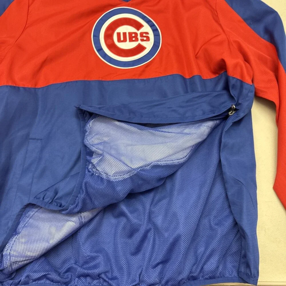 G-III Sports MLB Chicago Cubs Men's XL Pullover Windbreaker Side Zip Warmup NWT